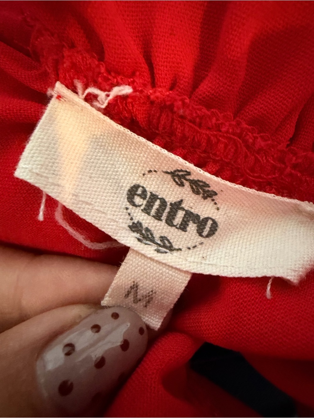 Woman’s Red Ruffle shirt - Picture 3 of 3